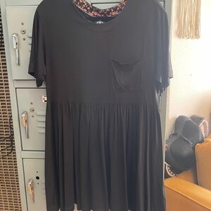 Agnes & Dora Grey Blue Babydoll Shift Dress With Pocket Size Large Medium